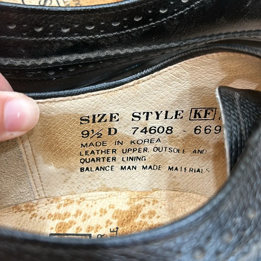 Vintage 70s Sears Men’s Wingtip Dress Shoes 9.5D